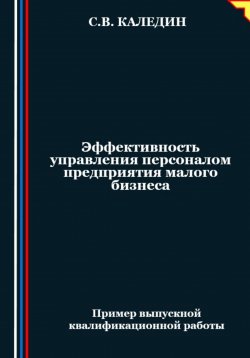 Книга "Эффективность управления персоналом предприятия малого бизнеса" – Сергей Каледин, 2024
