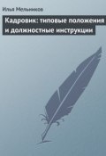 Книга "Кадровик: типовые положения и должностные инструкции" (Илья Мельников, 2012)