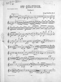 Книга "2-й квартет (С-dur) для 2-х скрипок, альта и виолончели" – , 1896