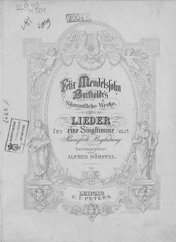 Книга "Lieder fur eine Singstimme mit Pianoforte Begleitung" – 