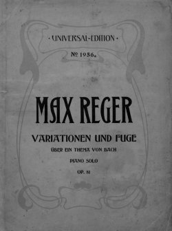 Книга "Variationen und Fuge uber ein Thema von Joh. Seb. Bach fur Klavier zu 2 Hd." – 