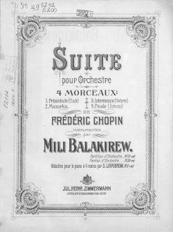 Книга "Suite pour Orchestre" – , 1909