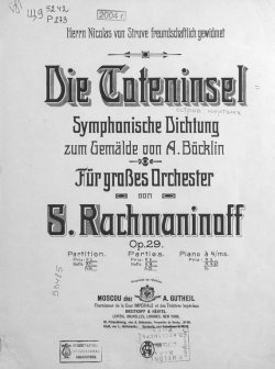 Книга "Die Coteninsel Symphonische Dichtung zum Gemalde von A. Bocklin" – , 1910