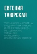 Учет, анализ и аудит на предприятиях малого и среднего бизнеса. Методические указания к проведению практических занятий (, 2015)