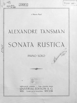 Книга "Sonata rustica" – , 1926