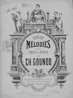 Книга "Melodies pour chant et piano par Ch. Gounod" – 