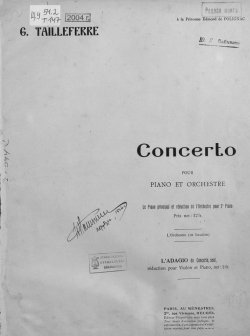 Книга "Concerto pour Piano et Orchestre" – 