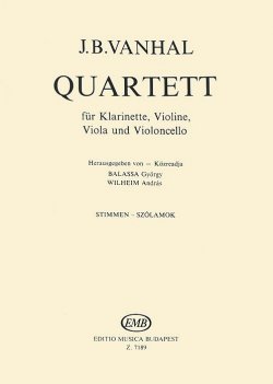 Книга "J. B. Vanhal: Quartett fur Klarinette, Violine, Viola und Violoncello" – , 2011