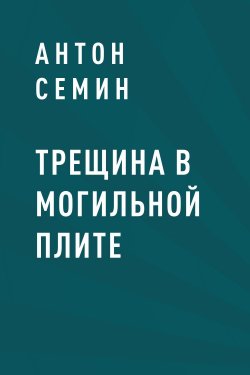 Книга "Трещина в могильной плите" – Антон Семин