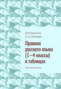 Правила русского языка (1—4 классы) в таблицах. Начальная школа (Л. Рачеева)
