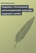 Книга "Кадровик: оптимизация организационной структуры кадровой службы" (Илья Мельников, 2012)
