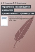 Книга "Управление инвестициями в процессе промышленного производства" (А. В. Мищенко, 2009)