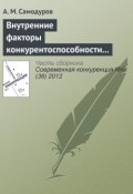 Книга "Внутренние факторы конкурентоспособности телекоммуникационной организации" (А. М. Самодуров, 2012)