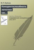 Книга "Конкурентоспособность логистики как индикатор развития экономики" (Ю. П. Буйнов, 2011)