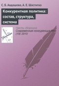 Конкурентная политика: состав, структура, система (С. Б. Авдашева, 2010)