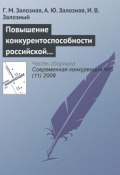 Книга "Повышение конкурентоспособности российской экономики как фактор экономического роста в условиях глобализации" (Г. М. Залозная, 2008)