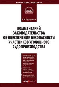 Книга "Комментарий законодательства об обеспечении безопасности участников уголовного судопроизводства" – Леонид Брусницын, 2009