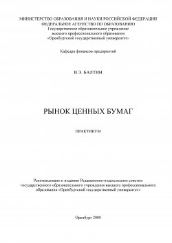 Книга "Рынок ценных бумаг" – Виктор Балтин, 2009