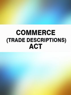 Книга "Commerce (Trade Descriptions) Act" – Australia