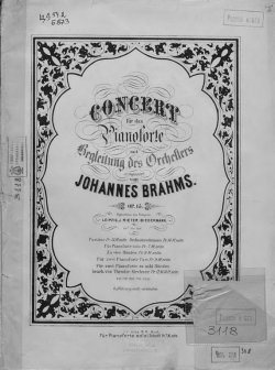 Книга "Concert fur das Pianoforte mit Begleitung des Orchesters, comp. v. Johannes Brahms" – 