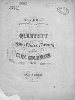 Книга "Quintett fur 2 Violinen, 1 Viola & 2 Violoncelli" – 