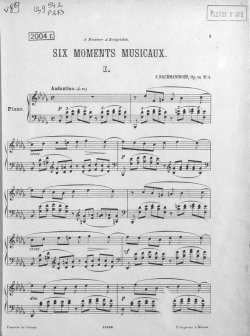 Книга "Six moments musicaux" – 