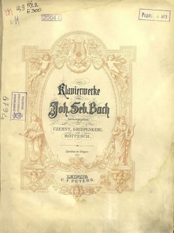 Книга "Klavierwerke v. J. S. Bach" – Иоганн Себастьян Бах