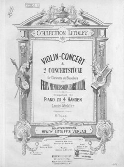 Книга "Violin-Concert & 2 Concertstucke fur Clarinette und Bassethorn v. F. Mendelssohn-Bartholdy" – 