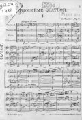 Quatuor (en re minor) pour 2 Violons, Alto et Violoncelle comp. par S. Taneiew (, 1898)