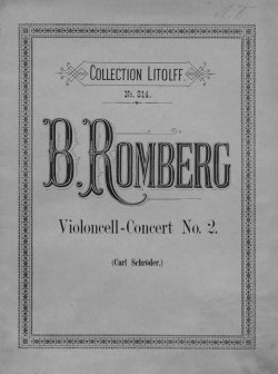 Книга "Concert № 2 fur Violoncell mit Pianoforte-Begleitung von B. Romberg" – 
