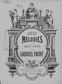 Книга "Vingt melodies pour chant et piano par Gabriel Faure" – 
