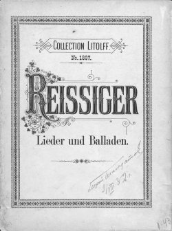 Книга "Lieder und Balladen fur eine Singstimme mit Pianofortebegleitung v. C. G. Reissiger" – 