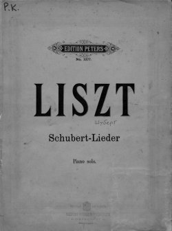 Книга "12 Lieder v. Fr. Schubert fur das Pianoforte ubertragen v. Fr. Liszt" – 