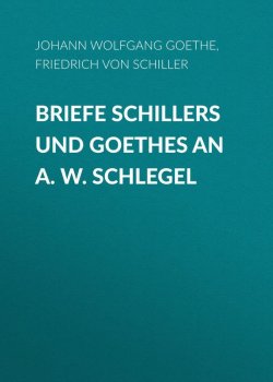 Книга "Briefe Schillers und Goethes an A. W. Schlegel" – Фридрих Шиллер, Friedrich von Schiller, Иоганн Вольфганг Гёте