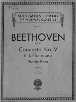 Книга "Concerto № 5" – Людвиг ван Бетховен, 1929