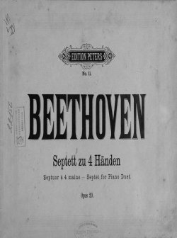Книга "Septett zu 4 Handen" – Людвиг ван Бетховен