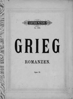Книга "Vier Romanzen fur eine Singstimme mit Klavierbegleitung v. Ed. Grieg" – 