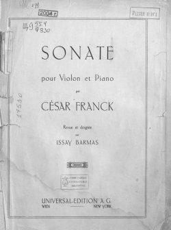 Книга "Sonate pour Violon et Piano" – 