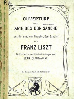 Книга "Ouverture und Arie des don Sanche aus der einactigen Operette "Don Sanche" von F. Liszt" – , 1904