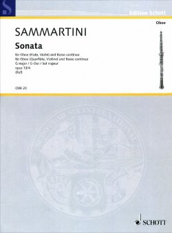Книга "Giovanni Battista Sammartini: Sonata G Major for Oboe (Flute, Violin) and Basso Continuo" – Giovanni Battista Gallicciolli, Cavalcaselle Giovanni Battista, 2015