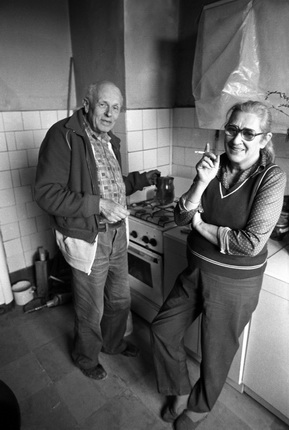 Юрий Рост. Андрей Сахаров дома на кухне с женой Еленой Боннэр. 1987