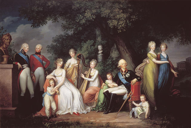 Герард фон Кюгельген. Портрет Павла I с семьей. 1800 год